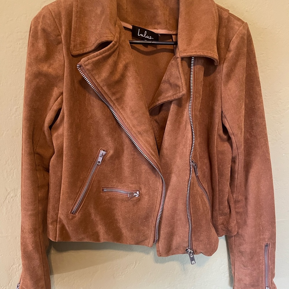 Lulus faux suede leather jacket